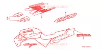 AUTOCOLLANTS (2) pour Honda CB 500 50HP de 1998