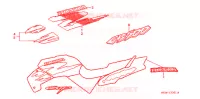 AUTOCOLLANTS (2) pour Honda CB 500 de 1998
