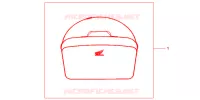 SAC INTERIEUR DE TOP CASE pour Honda CB 500 de 1999