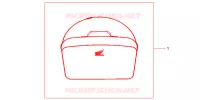 SAC INTERIEUR DE TOP CASE pour Honda CB 500 de 1999
