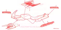 AUTOCOLLANTS (3) pour Honda CB 500 34HP de 1998