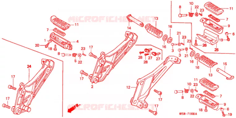 REPOSE PIED Honda MOTO 500 CB 1998  CB500SW