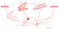 AUTOCOLLANTS (4) pour Honda CB 500 de 2000