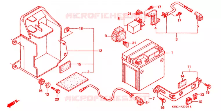BATTERIE Honda MOTO 230 SL 2000  SL230X