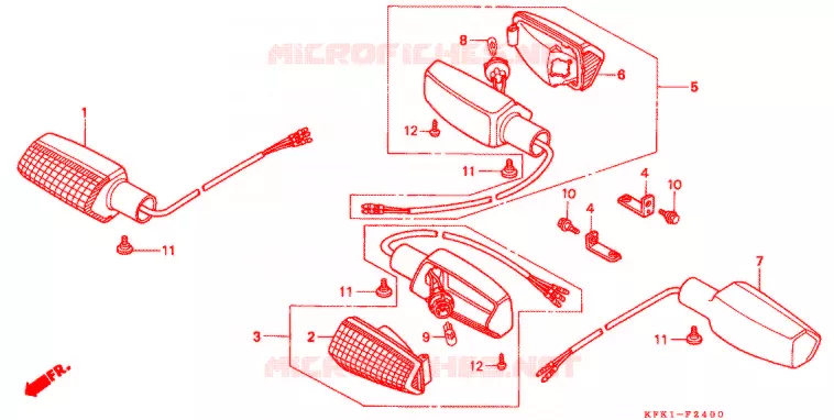 CLIGNOTANT Honda MOTO 250 VTR 2000  VTR250Y