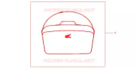 SAC INTERIEUR DE TOP CASE pour Honda CB 500 50HP de 1999