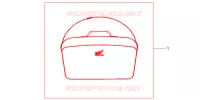 SAC INTERIEUR DE TOP CASE pour Honda CB 500 34HP de 1999