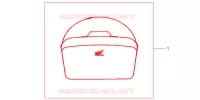 SAC INTERIEUR DE TOP CASE pour Honda CB 500 de 1999