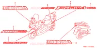 AUTOCOLLANTS pour Honda FORZA 250 TOP CASE de 2002