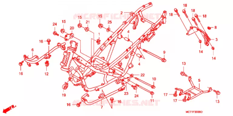 CADRE Honda SCOOTER 600 SILVERWING 2003  FJS600A3_J