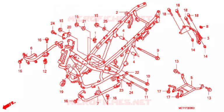 CADRE Honda SCOOTER 600 SILVERWING 2003  FJS600D3