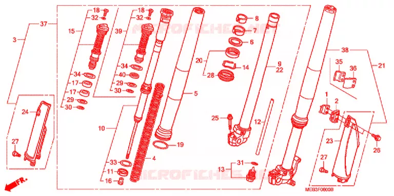 FOURCHE Honda MOTO 450 CRF 2007  CRF450R7