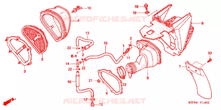 FILTRE A AIR  Honda MOTO 450 CRF 2007  CRF450R7