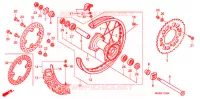 ROUE ARRIERE pour Honda CRF 450 R de 2002