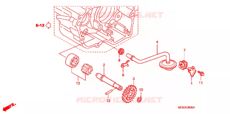 POMPE A HUILE Honda MOTO 450 CRF 2002  CRF450R2
