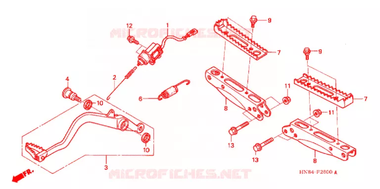 REPOSE PIED Honda ATV 650 FOURTRAX 2005  TRX650FGA5