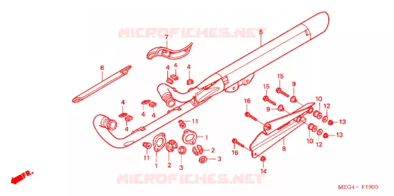 SILENCIEUX D'ECHAPPEMENT Honda MOTO 750 SHADOW 2005  VT750C5