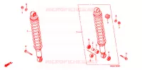 AMORTISSEUR ARRIERE pour Honda FOURTRAX 500 FOREMAN RUBICON Hydrostatic de 2006