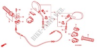 COMMODO   CABLE   RETROVISEUR (FES1253 5) (FES1503 5) pour Honda PANTHEON 125 FES de 2003