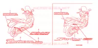 AUTOCOLLANTS pour Honda PANTHEON 150 FES de 2003