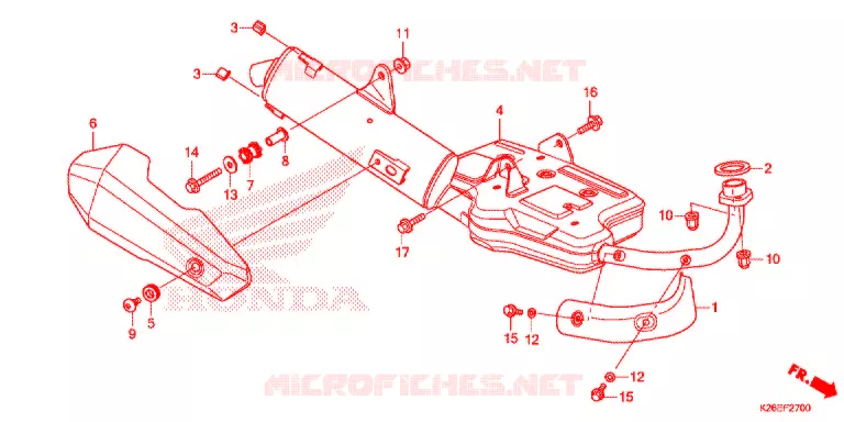 SILENCIEUX D'ECHAPPEMENT Honda MOTO 125 MSX 2016  MSX125G