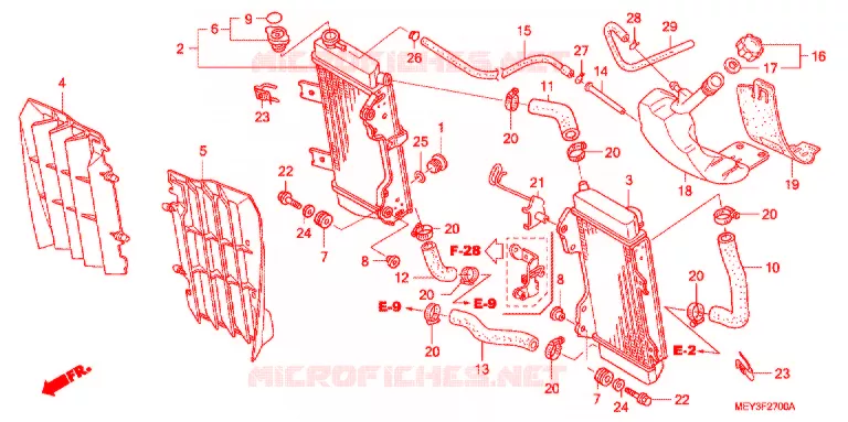 RADIATEUR Honda MOTO 450 CRF 2007  CRF450X7