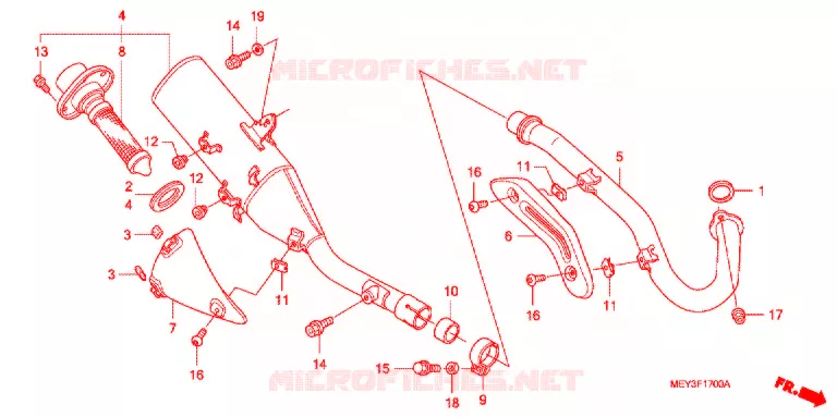 SILENCIEUX D'ECHAPPEMENT Honda MOTO 450 CRF 2008  CRF450X8
