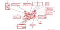 ETIQUETTE DE PRECAUTIONS pour Honda CB 900 F 919 de 2007