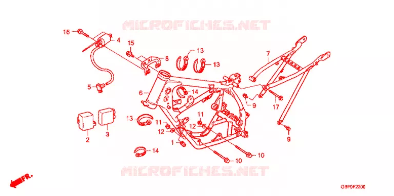 CADRE Honda MOTO 85 CR 2007  CR85R7