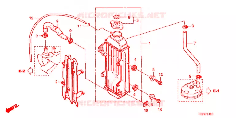 RADIATEUR Honda MOTO 85 CR 2007  CR85R7