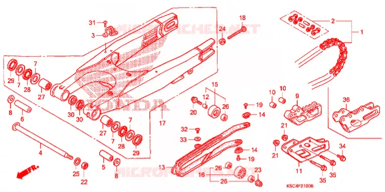 BRAS OSCILLANT Honda MOTO 250 CRF 2007  CRF250X7