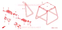 BEQUILLE   REPOSE PIEDS pour Honda CRF 450 R de 2007