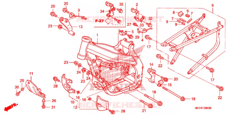 CADRE Honda MOTO 450 CRF 2007  CRF450X7