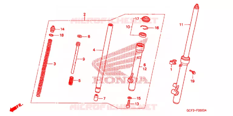 FOURCHE Honda MOTO 70 CRF 2007  CRF70F7