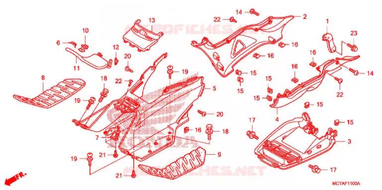 CACHE CENTRAL Honda MOTO 70 CRF 2007  CRF70F7