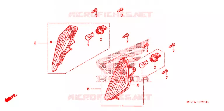 CLIGNOTANT Honda MOTO 70 CRF 2007  CRF70F7