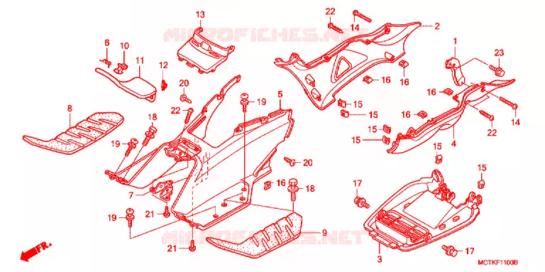 MARCHE PIEDS (FJS400A/D/FJS600A/D5-8) Honda SCOOTER 600 SILVERWING 2007  FJS600D7