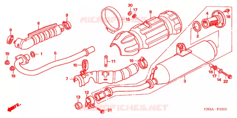 SILENCIEUX D'ECHAPPEMENT Honda ATV 500 FOURTRAX 2007  TRX500FGA7