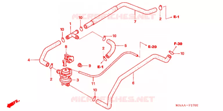 COMMANDE INJECTION D'AIR SOUPAPE Honda MOTO 1100 SHADOW 2007  VT1100C7
