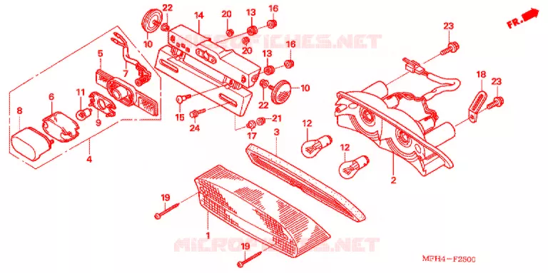 FEU ARRIERE Honda MOTO 600 SHADOW 2007  VT600C7