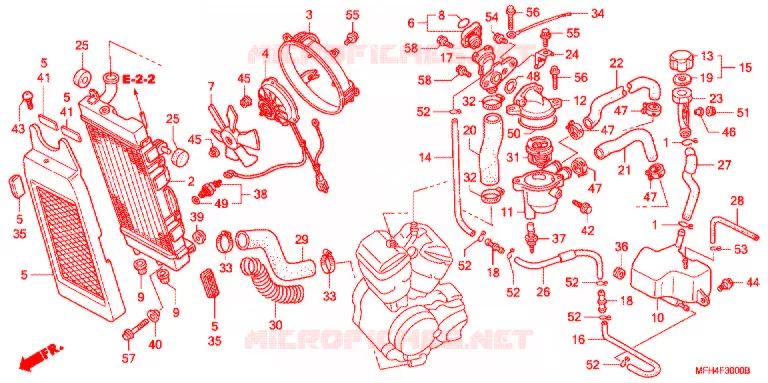 RADIATEUR Honda MOTO 600 SHADOW 2007  VT600C7