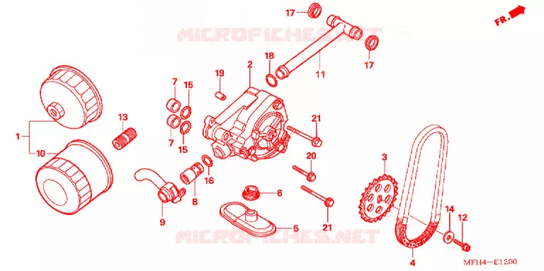 POMPE A HUILE Honda MOTO 600 SHADOW 2007  VT600CD7