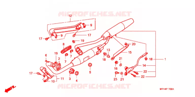 SILENCIEUX D'ECHAPPEMENT Honda MOTO 600 SHADOW 2007  VT600CD7