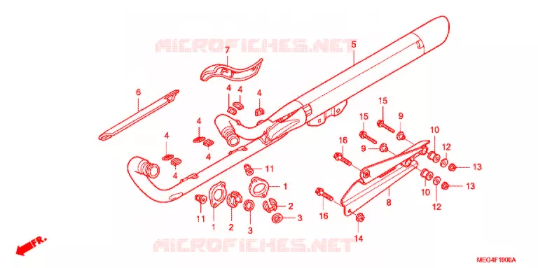 SILENCIEUX D'ECHAPPEMENT Honda MOTO 750 SHADOW 2007  VT750CA7