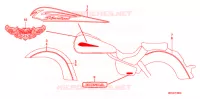 AUTOCOLLANTS pour Honda SHADOW VT 750 de 2008