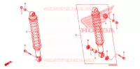 AMORTISSEUR ARRIERE pour Honda FOURTRAX 500 FOREMAN 4X4 de 2009