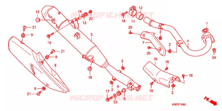 SILENCIEUX D'ECHAPPEMENT Honda MOTO 150 NX 2011  NXR150ESDB
