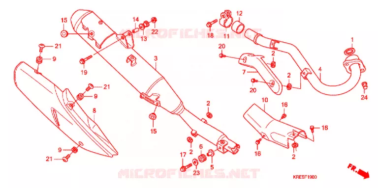 SILENCIEUX D'ECHAPPEMENT Honda MOTO 150 NX 2011  NXR150ESDB