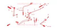 PEDALE   KICK pour Honda MONKEY 50 LIMITED de 2011