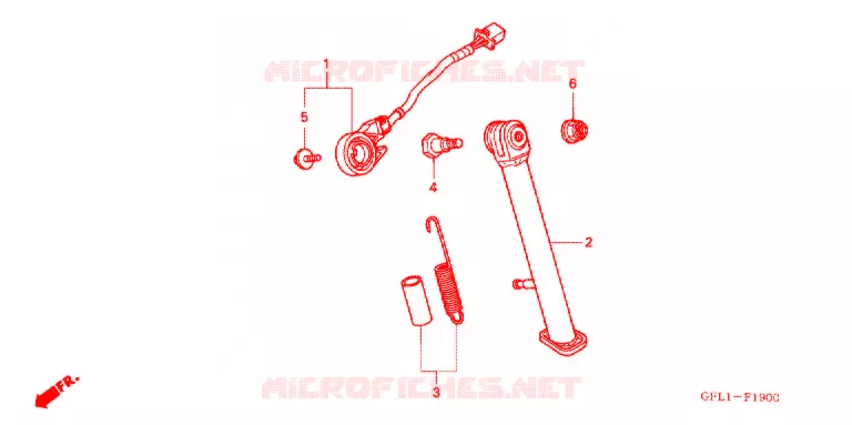 BEQUILLE Honda MOTO 50 MONKEY 2014  Z50JC_M